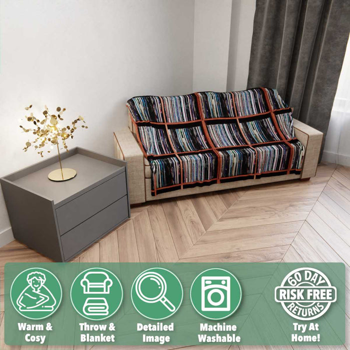 Record Shelves – Luxury Sherpa (2-Blanket Bundle)