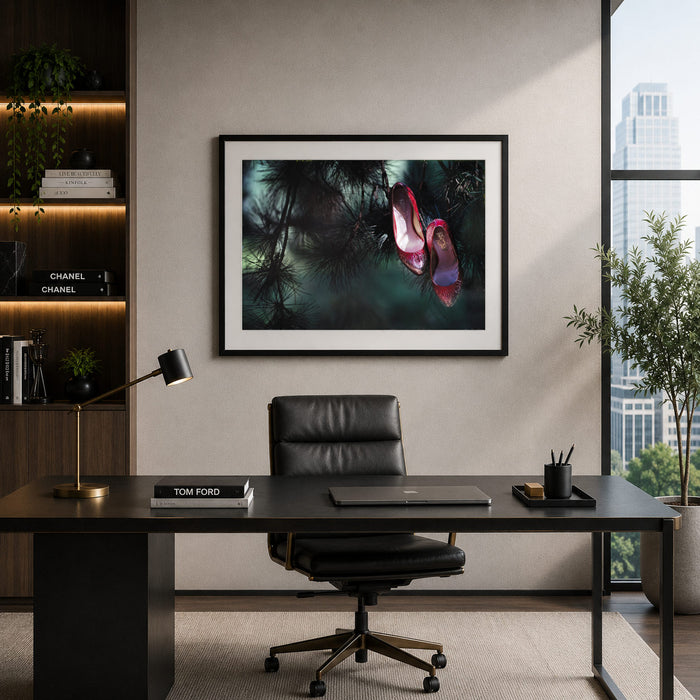 Shoes On A Tree Framed Print