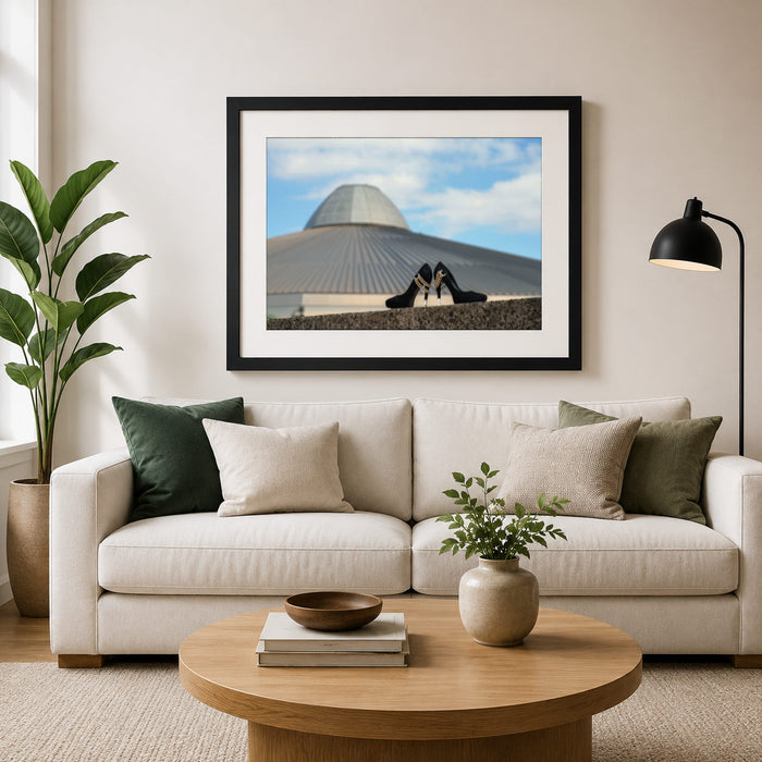 Cityscape Shoes Framed Print