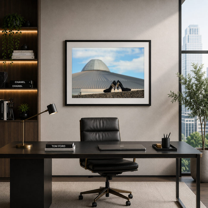 Cityscape Shoes Framed Print