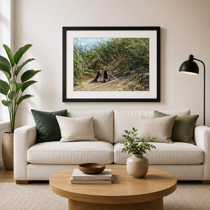 Shoes On The Beach Framed Print