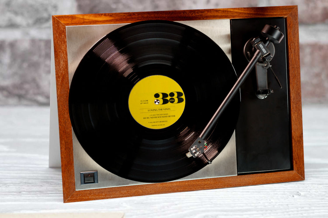 Vinyl Record Player Card.